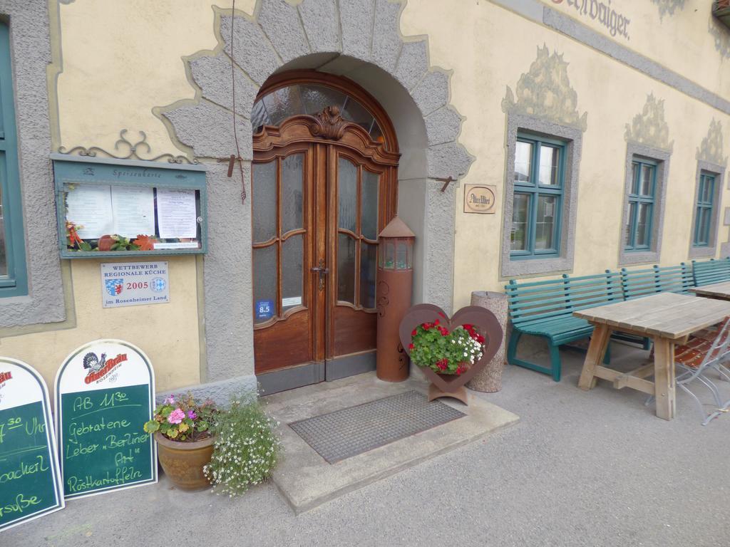 Gasthof Falkenstein - Metzgerei Schwaiger - ฟลินทส์บาค ภายนอก รูปภาพ